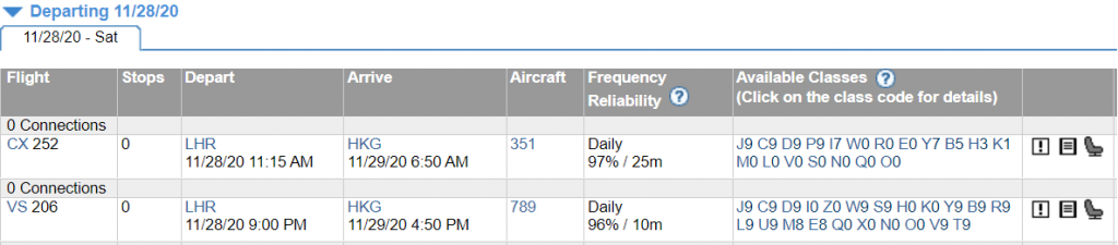 booking class travel meaning