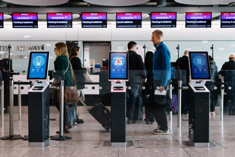 Heathrow Airport Terminal 5 biometric security gates